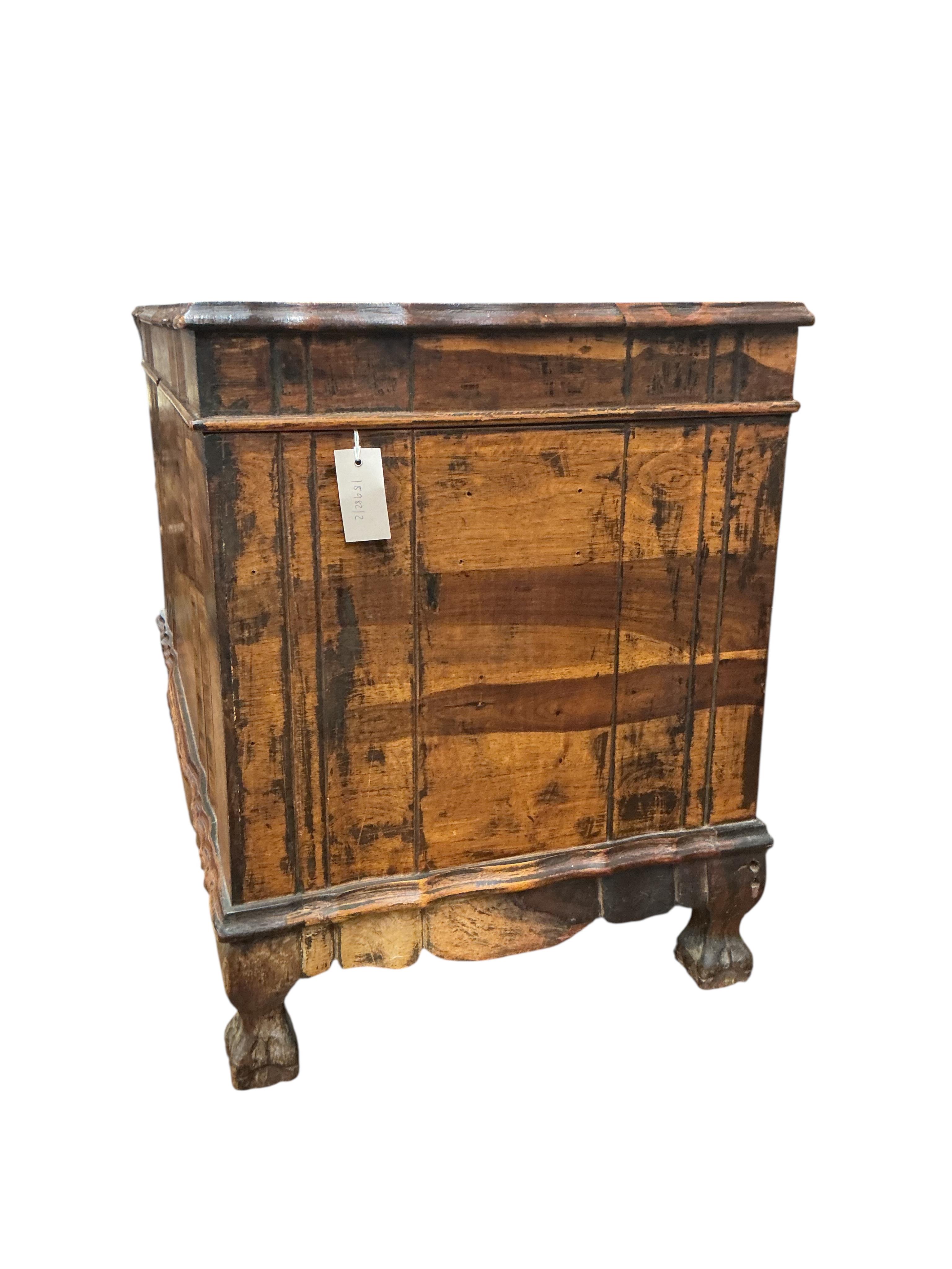 An 18th century style Portuguese cedar trunk, width 97cm, depth 52cm, height 65cm